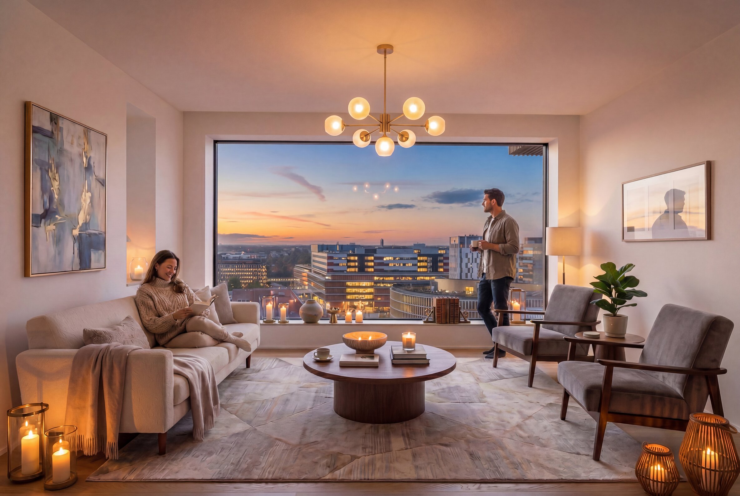 After lifestyle staging with people