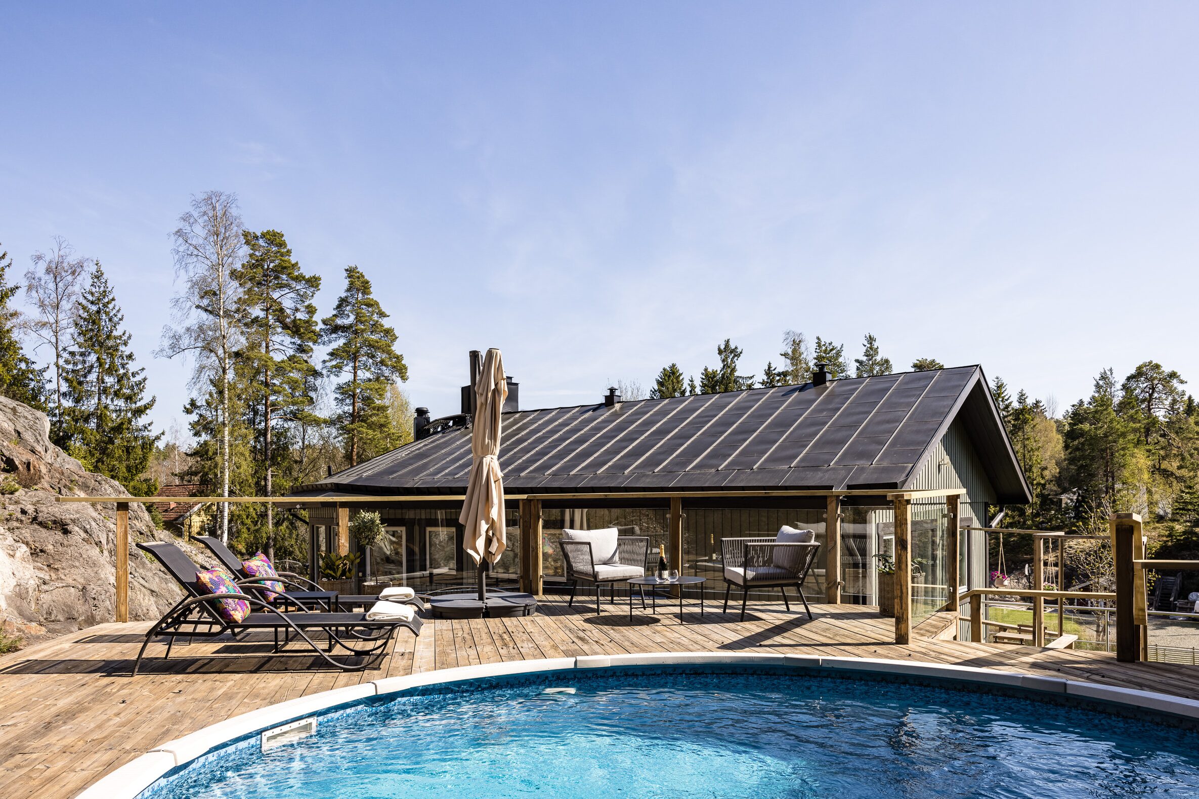 Daytime exterior of property before dusk conversion